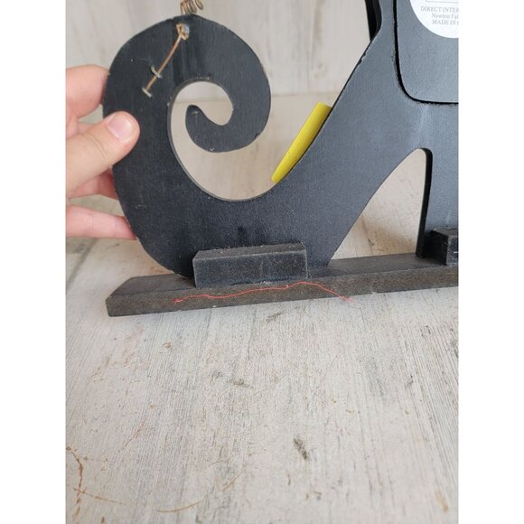 Wooden witch is out boot green striped Halloween self sitter crow - Picture 8 of 9